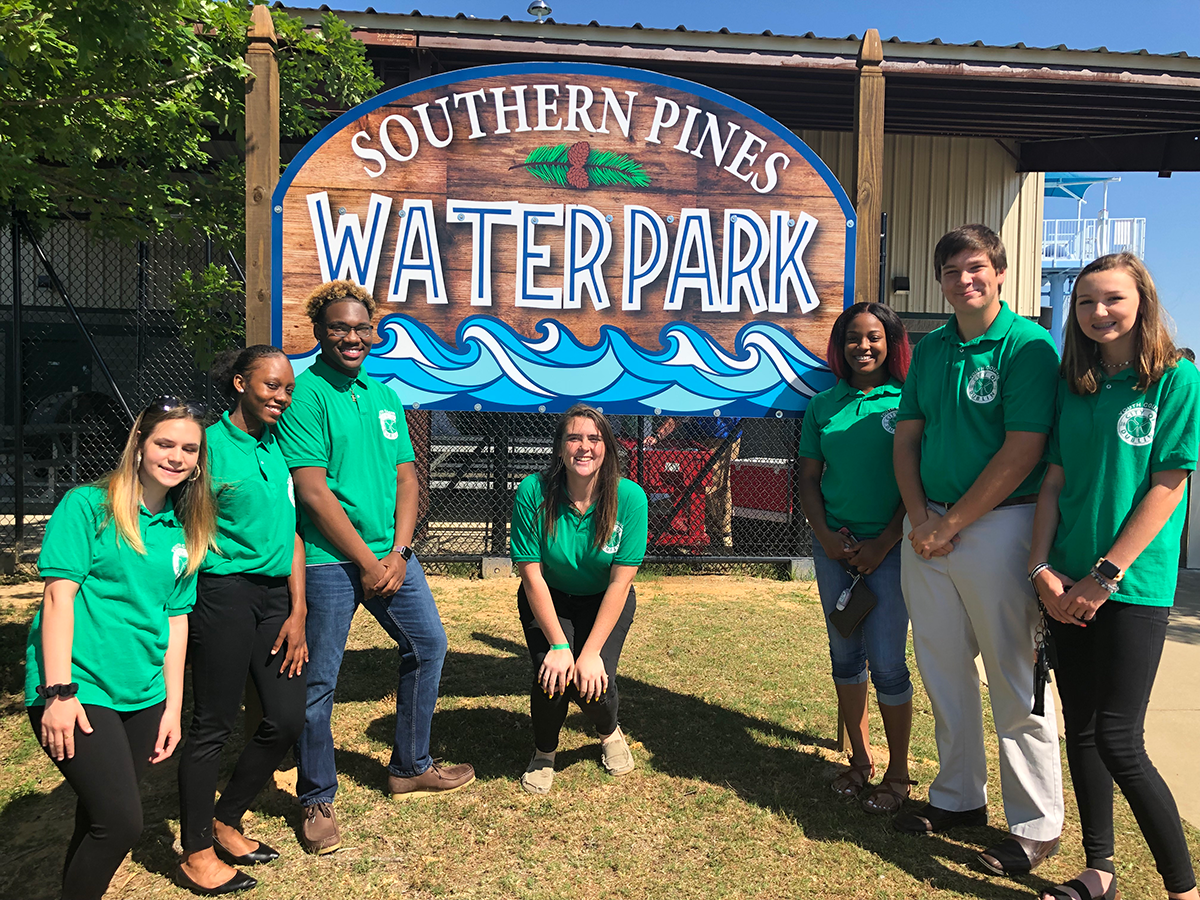 Members of the Dublin Youth Council at the ribbon cutting for the city's water park in 2019.