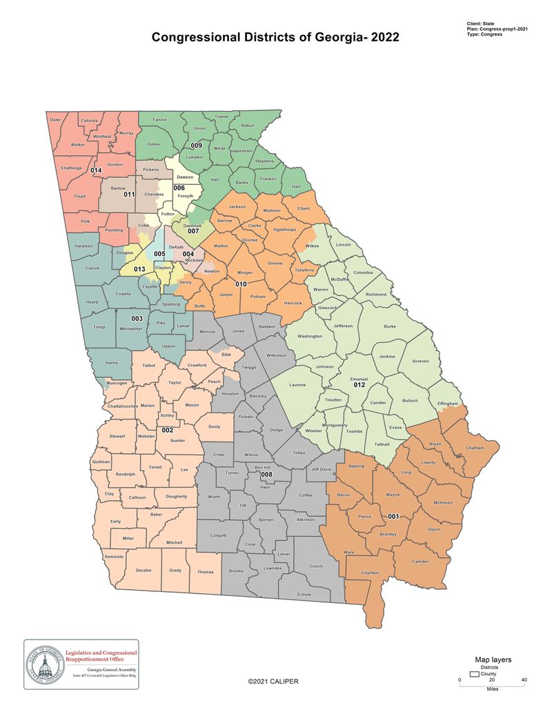 Map: Georgia Congressional Districts