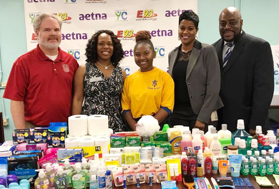 The Chatham County Youth Commission donated hundreds of toiletries and personal items for homeless adults and children to Chatham County Juvenile Court and Family Promise of Savannah.