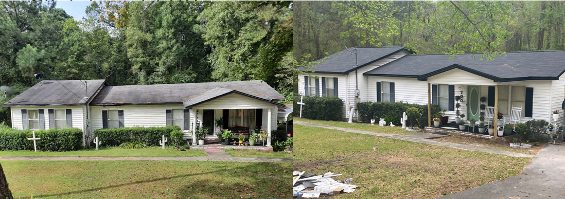 Another home that received roof repairs through the Build Up Louisville housing rehabilitation grant program. (Source: City of Louisville)